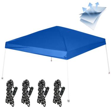 Imagem de Birodeko Apenas a parte superior de substituição do dossel, cobertura superior de barraca pop-up à prova de água 300D com cordas, toldo instantâneo superior protetor solar revestido de prata para