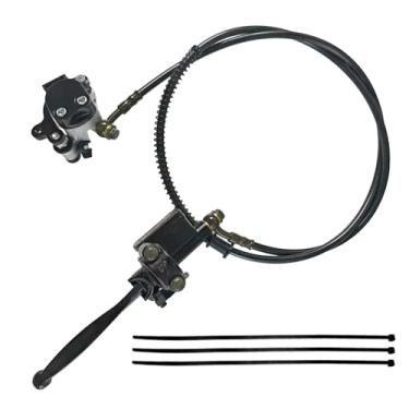 Imagem de Fuziddn Cilindro mestre de freio a disco hidráulico esquerdo de 127 cm e conjunto de pinça para 97cc 2,8HP Baja Doodle Bug DB30, Blitz Dirt Bug, Mini Bicicletas e Go Karts, Substituição OEM atualizada