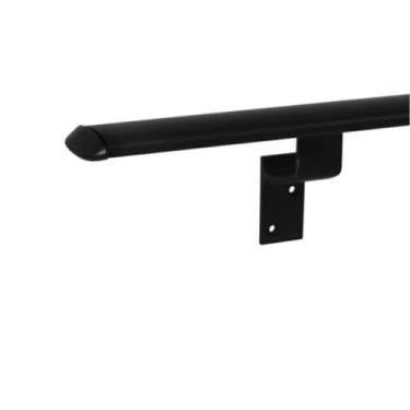 Imagem de Corrimão Alumínio Chato 1,50 Metros Inteiro Para Escada Parede Rampa(Preto)