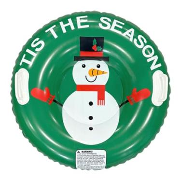 Imagem de Aymzbd Boia de neve inflável em PVC espesso, anti-capotamento, para atividades de inverno entre, diâmetro de 83 cm, Boneco de Neve