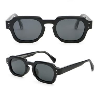 Imagem de VFDHN Óculos de Sol Fashion Polarizados Cp Acetato Retrô Feminino Masculino Marrom Cinza UV400(1)