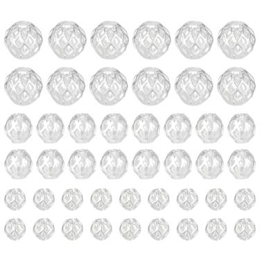 Imagem de PH PandaHall 60 peças, 3 estilos, contas espaçadoras banhadas a prata 925, kit de artesanato para artesanato feito à mão, empilhável, pulseira da amizade, colar, brinco, fabricação de joias, chaveiro