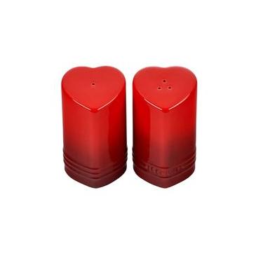 Imagem de Conjunto Saleiro e Pimenteiro Coração 130 ml Vermelho Le Creuset