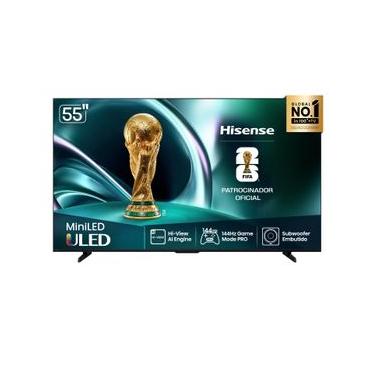 Imagem de Smart TV Hisense MiniLED 4K 55" Polegadas com Processador AI, Filmmaker Mode, Alexa e Wi-Fi - 55U7QG