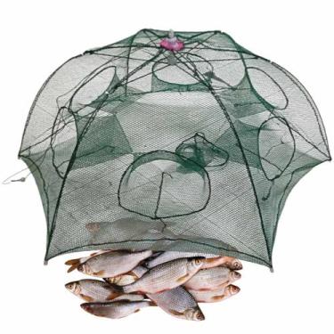 Imagem de Armadilha Peixe Covo 6 Furos Rede Pesca Isca Lambari Camarao Corvina L