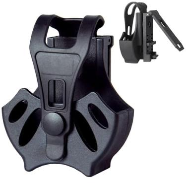 Imagem de Capa de algema de polímero atualizada para a maioria dos punhos com corrente ou dobradiças, serve para ASP, coldre de algema de aplicação da lei de liberação rápida, clipe de cinto compatível com