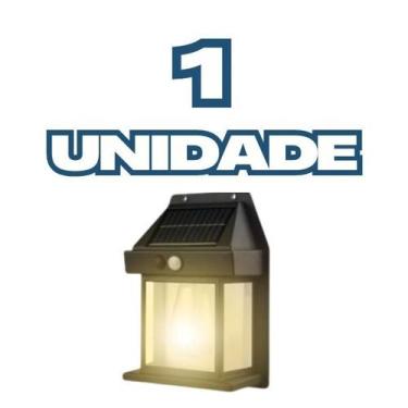 Imagem de Arandela Luminária solar Led vintage decorativa jardim parede piscina 