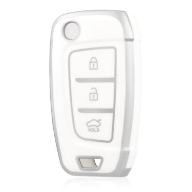 Imagem de Capa para chave de controle remoto de carro compatível com Hyundai Tucson 2022 2023 Accent Solaris Elantra I30 I35 I40 Kona Celesta Sonata Creta (acessório de reposição, não OEM)