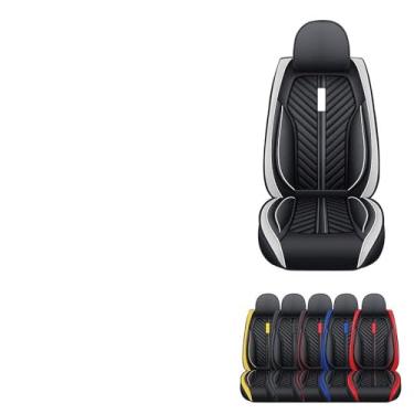 Imagem de Capas de assento de carro para Maverick 2022 protetores de assento de carro à prova d'água acessórios interiores automotivos preto branco