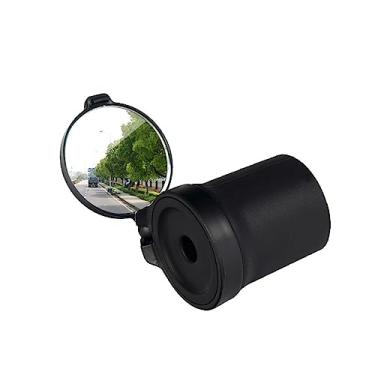 Imagem de Espelho retrovisor para guidão de bicicleta Bike Handlebar Rearview Bicycle End Giratório 360 graus bicicletas estrada e montanha com reflexão clara ângulo amplo Instalação fácil Silicone