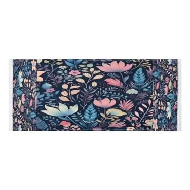 Imagem de Wassud Capas de lavadora e secadora de padrão floral, protetor de lavadora com sacos de armazenamento, capa de geladeira à prova de poeira com bolsos para lavanderia doméstica, cozinha, 120 x 55 cm