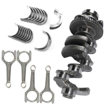 Imagem de Kessocco 1 conjunto 2.0L motor virabrequim e biela & Con Rod & Virabrequim Conjunto de rolamentos principais substituição para BMW 2.0 N42B N46B20A N42B20N #11217516040 11247589533 77944600 77946600 0