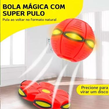 Imagem de Bola Maluca Transforma Disco Voador  Brinquedo Pop LED  Bola que Acend