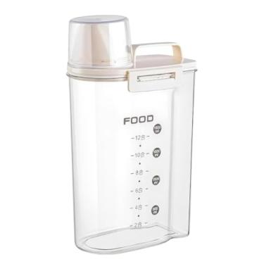 Imagem de Pote Hermético Acrílico com Medidor e Bico Dosador, 2500ml, para Grãos e Alimentos Secos, Transparente,Potes e Porta-Mantimentos, Distribuidores de cereais, Recipientes Domésticos para Alimentos