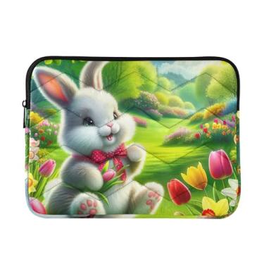 Imagem de Capas para laptop 13, 13,3, 35,5 cm, coelho, primavera, prado, à prova de choque, capa protetora para notebook portátil para dispositivo eletrônico