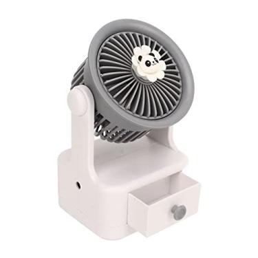 Imagem de Generic Ventilador de Mesa, Ventilador Circulador de Ar de Baixo Ruído, Resistente a Impactos para Casa e Escritório (Cinza Branco)