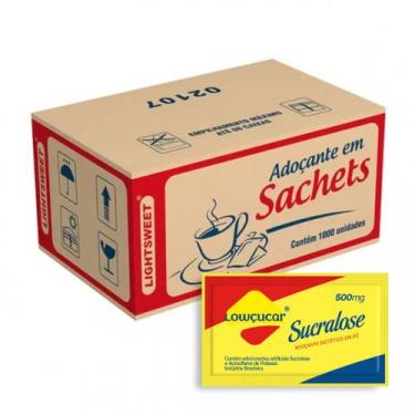 Imagem de Adoçante Lowçucar Sucralose Sachê Caixa com 1000 X 0,5G