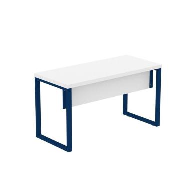 Imagem de Mesa Escritório 1500x700x750mm M150-70pe40tub Branco-azul Delrei