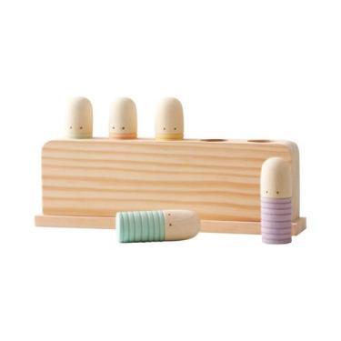 Imagem de Brinquedo De Madeira Montessori Para Bebês, Reconhecimento De Cores, C