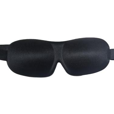 Imagem de Máscara de dormir contornada sem asa de nariz para pessoas que dormem de lado – sombra com bloqueio de luz, preta, tamanho padrão