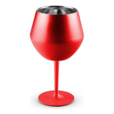 Imagem de Taça Térmica 2 em 1 Copo Com Haste Removível 414ml Vermelha Domni