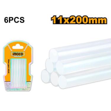 Imagem de Bastão de cola quente 11,2 x 200mm com 6 peças INGCO