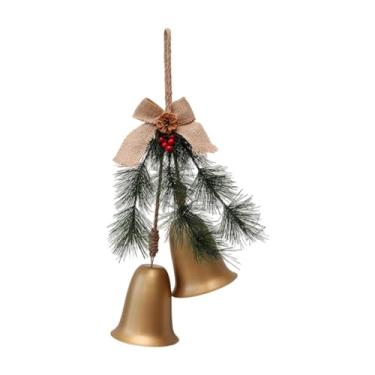 Imagem de Nishiyuenyi Enfeite de Sino de Natal, Decoração Natalina Rústica Decorativa para Árvore de Natal, Pingente para Pendurar em Escritório, Jardim, Casa E Hotel, Sino de Ouro, Tamanho real