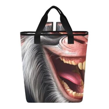 Imagem de Joitme Bolsa térmica lateral macia divertida macaco mochila térmica impermeável 36 latas mochila de resfriamento