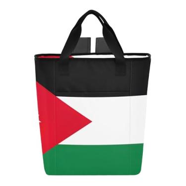 Imagem de Bolsa térmica com 36 latas com bandeira da Jordânia, bolsa térmica para transporte
