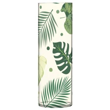 Imagem de CEBUGI Vaso de flores para plantas tropicais 10 x 30 cm, vaso cilíndrico para flores, vaso transparente inquebrável para festa de casamento, decoração de casa