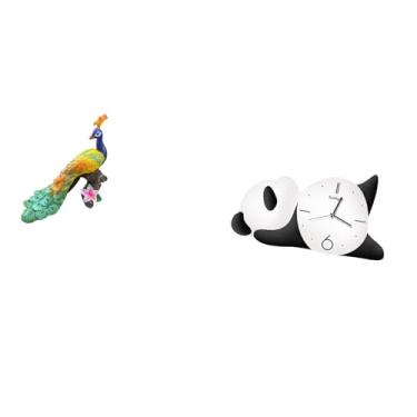 Imagem de Whtkoph Escultura de Panda, Figura Decorativa para Relógio de Parede, Ornamento Artesanal, Estátua Moderna E Fofa para Decoração de Casa E Sala de Estar.