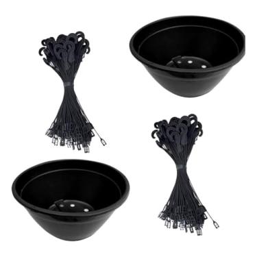 Imagem de Kit 100 Vasos Cuia 18+100 Alça Haste P/Pendurar Vaso Planta