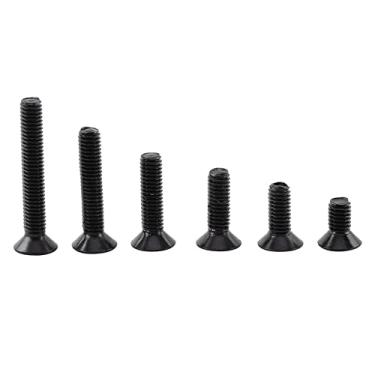 Imagem de Generic Parafusos Sextavados Sortidos de Porcas Fixadores de Liga Forte de Aço para Construção Industrial 250 Peças para Montagem de Navio de Escritório Doméstico (C: Cabeça chata)