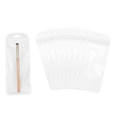 Imagem de PATIKIL Sacos plásticos de joias longas, 7 x 18,5 cm, 100 peças, bolsa com zíper autovedável transparente e reutilizável com orifício para pendurar para colares, embalagem de caneta, transporte