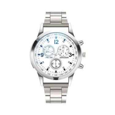 Imagem de Relógio masculino com pulseira de aço inoxidável, relógios de negócios
