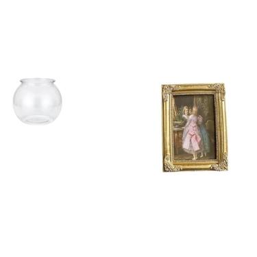 Imagem de Whtkoph Elegante Vaso Aquário Transparente em Resina com Porta-retratos, Porta-cartões de Visita para Escritório, Mesa, Decoração.