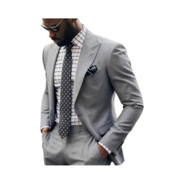 Imagem de Ternos Slim Fit Para Meninos Roxo Casual Inteligente Com Lapela Person