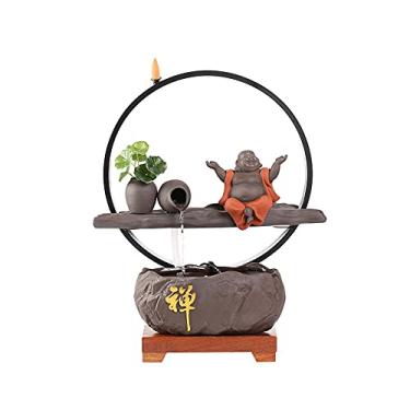 Imagem de Sala de estar Rockery Água Circulante Pequena Riqueza Cachoeira Paisagem Tanque de Peixes Decoração de Paisagem Aquática Sorte