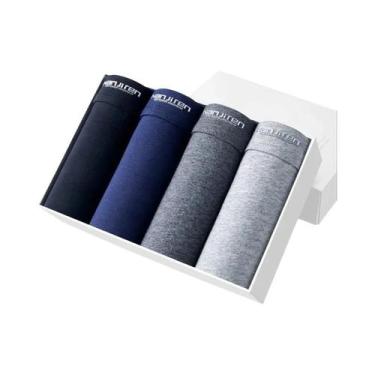 Imagem de Shorts Boxer De Algodão Masculinos 4 Peças, Roupa Íntima Sexy, Cuecas 