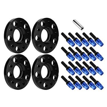 Imagem de KIMISS Conjunto de Espaçadores de Roda Centrados No Cubo do Carro de 15 Mm para Ajuste para 1 Série F40, 2 Séries F45 Active Tourer, 3 Séries G20 e Mais (Azul)