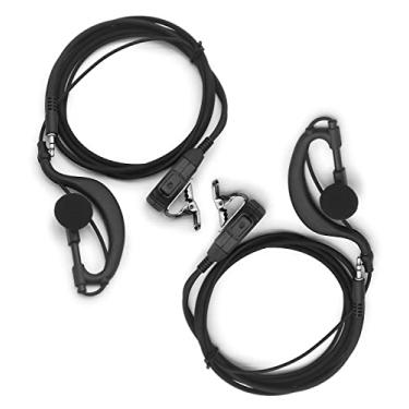 Imagem de NEWASHAN 2 fones de ouvido para Garmin Radio Rino 110 120 130 520 530 610 650 655 700 750 755T Walkie Talkie 2,5 mm com clipe de 1 pino para fone de ouvido (estilo D) (estilo G)
