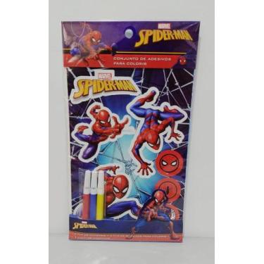 Imagem de Conjunto Adesivos Para Colorir Homem Aranha - Toy Mix