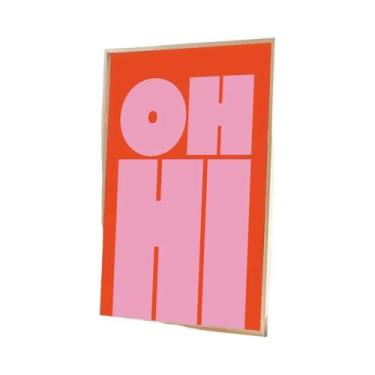 Imagem de Pôster Moderno OH HI OK Impressão Em Canvas Arte De Parede Para Quarto