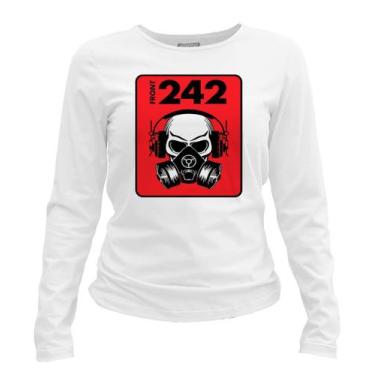 Imagem de Camiseta manga longa feminina - Front 242., Branco, Branco, GG