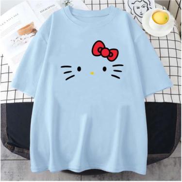 Imagem de Camiseta Hello Kitty Aesthetic, Azul claro, P