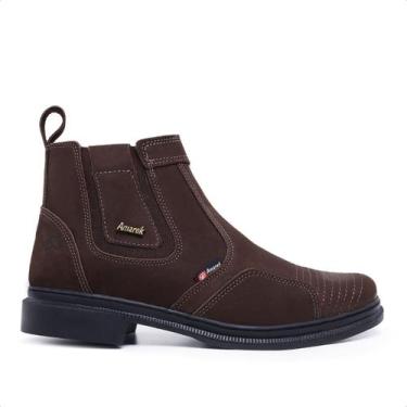 Imagem de Botina amarok feminina masculina em couro legítimo café, 39