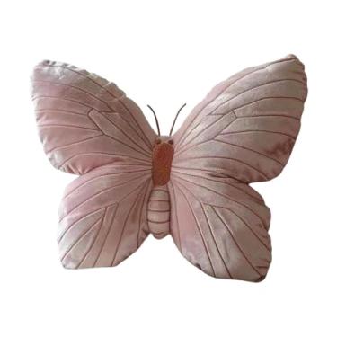 Imagem de WeiLaiKeQi Almofada decorativa com estampa de borboleta, ideal para apoio lombar, perfeita para quarto, sofá ou cadeira de escritório.