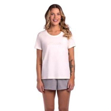 Imagem de Camiseta Feminina Mizuno Basic Run Bird M Branco-Feminino
