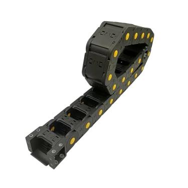 Imagem de Equipamento industrial Corrente de arrasto de 1 metro de transmissão de cabo para fresadora CNC semifechada aberta em ambos os lados correntes de transmissão (R100,20x38 mm)