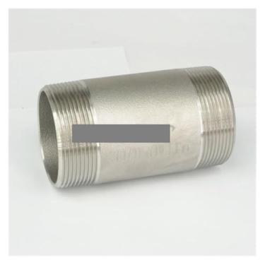 Imagem de 1-1/5.1 cm NPT macho 304 aço inoxidável 100 mm comprimento barril bocal forjado encaixe de tubulação 2000 PSI água gás óleo DWBPGVUN